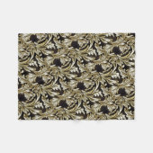 Bladeren van brons fleece deken (Voorkant (Horizontaal))