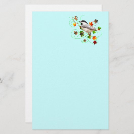 Bladeren van cichorei en valle bladeren briefpapier (Voorkant / Achterkant)