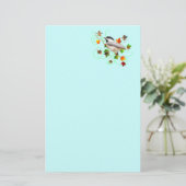 Bladeren van cichorei en valle bladeren briefpapier (Staand voorkant)