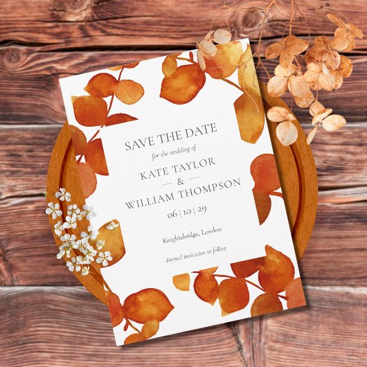 Bladeren van de Eucalyptusbos Save The Date