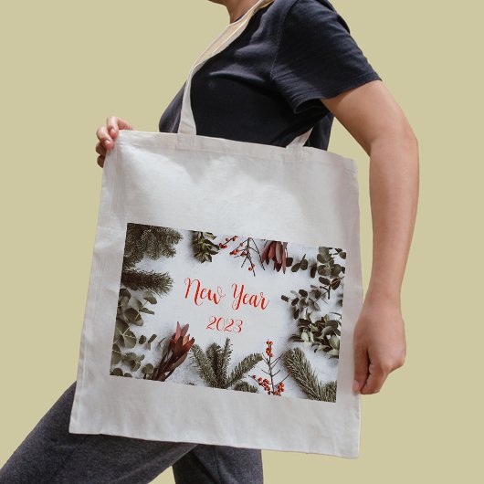 bladeren van de kerstboomCanvas tas