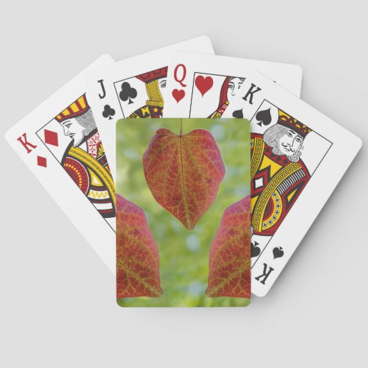 Bladeren van de Liefde van de Natuur Pokerkaarten (Achterkant)