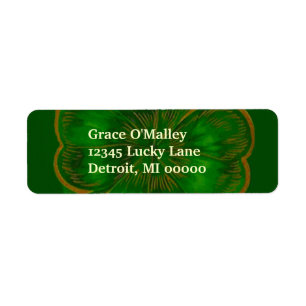 Bladeren van een Lucky Clover Luck van de Ierse La Etiket