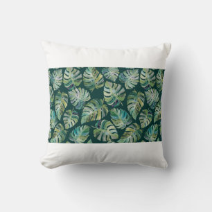 Bladeren van exotische tropische plant monstera. N Kussen
