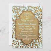 Bladeren van Gold 50th Wedding Jubileum Kaart (Achterkant)