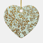 Bladeren van Gold 50th Wedding Jubileum Keramisch Ornament (Achterkant)