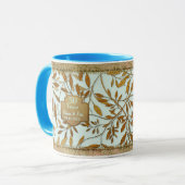 Bladeren van Gold 50th Wedding Jubileum Mok (Voorkant links)