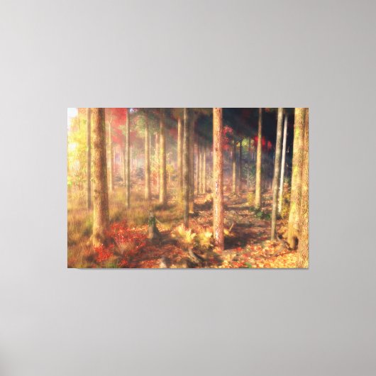Bladeren van Gold Canvas afdrukken (Voorkant)