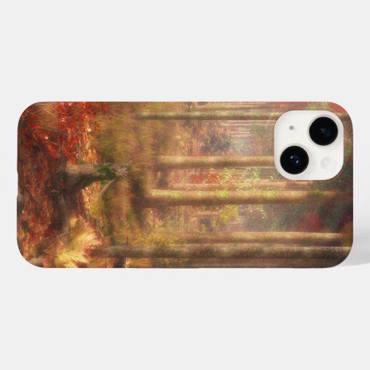 Bladeren van Gold iPhone Case (Achterkant (horizontaal))