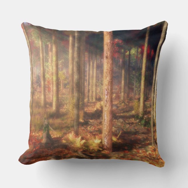 Bladeren van Gold Pillow Kussen (Voorkant)