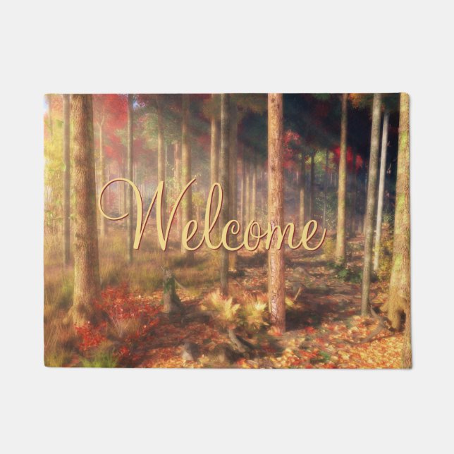 Bladeren van gouddeuromat deurmat (Voorkant)