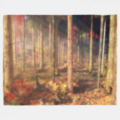 Bladeren van goudvlies fleece deken (Voorkant (Horizontaal))
