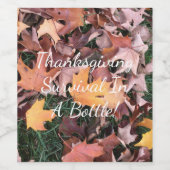 bladeren van gras wijn etiket (Enkel label)