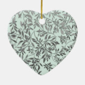 Bladeren van het 25e Jubileum met zilveren bruilof Keramisch Ornament (Achterkant)