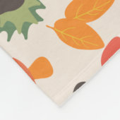 Bladeren van kastanjes en paddenstoelen - fleece deken (Hoek)