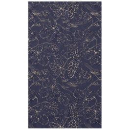 Bladeren van Navy- en gouddruiven   Tafelkleed