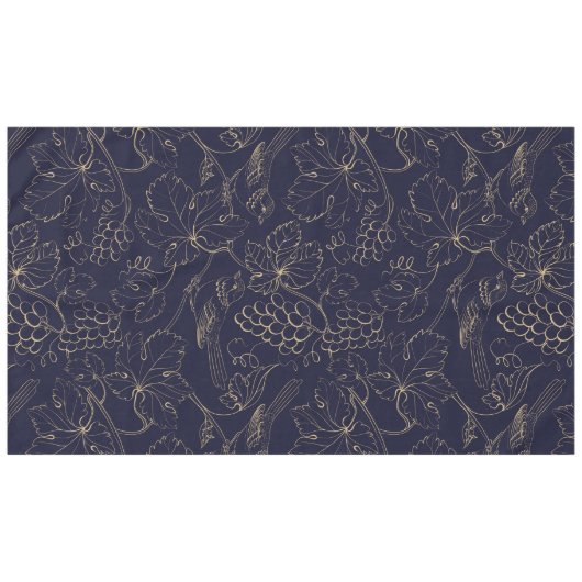 Bladeren van Navy- en gouddruiven Tafelkleed (Voorkant (Horizontaal))