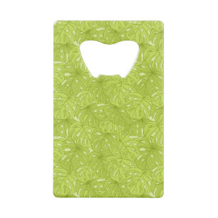 Bladeren van palmbomen creditkaart flessenopener