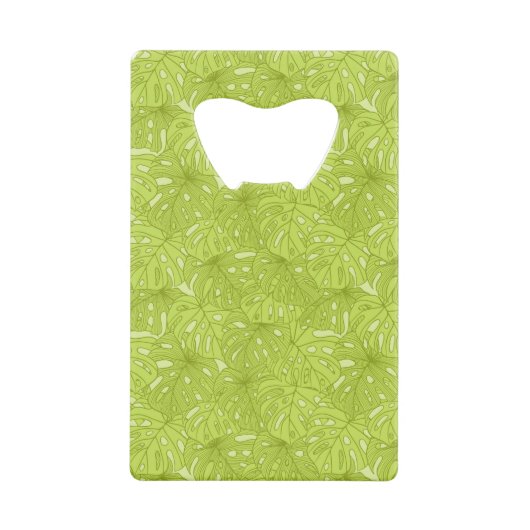 Bladeren van palmbomen creditkaart flessenopener (Voorkant)