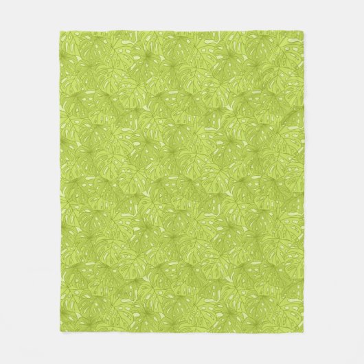 Bladeren van palmbomen fleece deken (Voorkant)