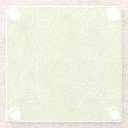 Bladeren van palmbomen glazen onderzetter (Achterkant)