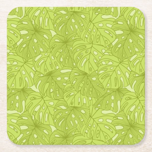 Bladeren van palmbomen kartonnen onderzetters (Voorkant)