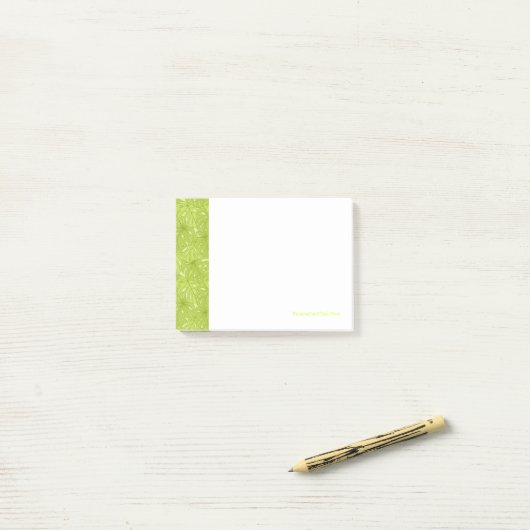 Bladeren van palmbomen post-it® notes (Op bureau)