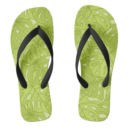 Bladeren van palmbomen teenslippers (Voetbed)