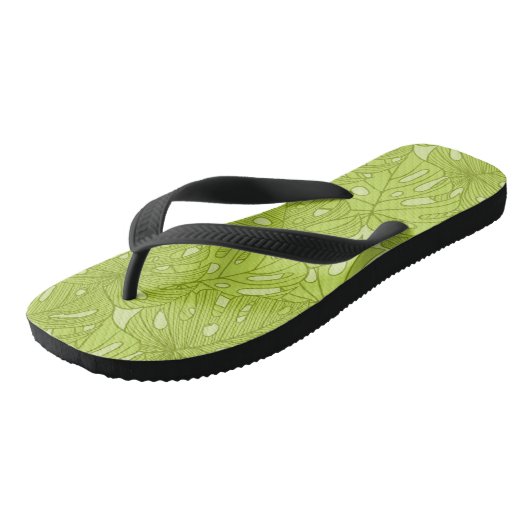 Bladeren van palmbomen teenslippers (Schuin)
