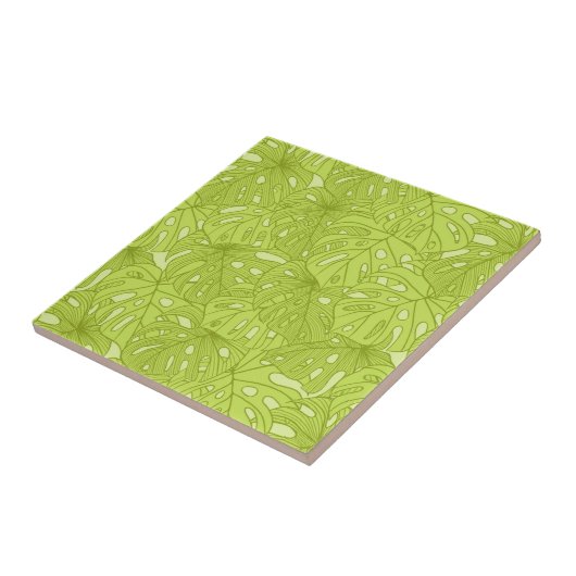 Bladeren van palmbomen tegeltje (Zijkant)