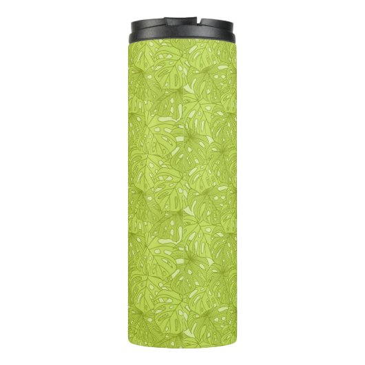 Bladeren van palmbomen thermosbeker (Achterkant)