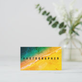 Bladeren van strandfoto's op zee visitekaartje (Staand voorkant)