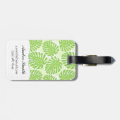 Bladeren van tropisch Plant - Monstera Pattern Bagagelabel (Achterkant horizontaal)