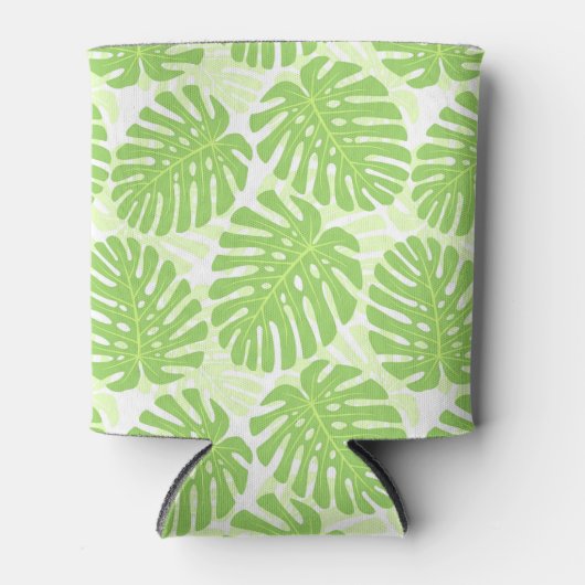 Bladeren van tropisch Plant - Monstera Pattern Blikjeskoeler (Voorkant)