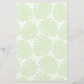 Bladeren van tropisch Plant - Monstera Pattern Briefpapier (Voorkant)