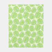 Bladeren van tropisch Plant - Monstera Pattern Fleece Deken (Voorkant)