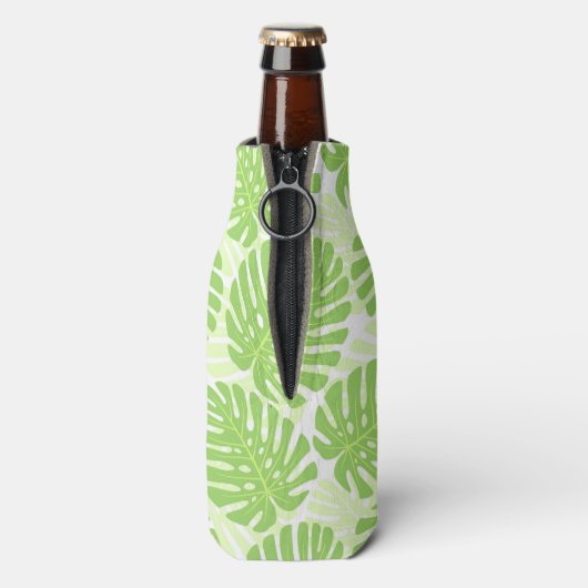 Bladeren van tropisch Plant - Monstera Pattern Flesjeskoeler (Fles Achterkant)