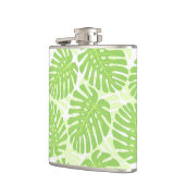 Bladeren van tropisch Plant - Monstera Pattern Heupfles (Links)