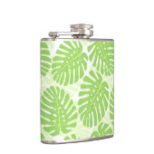 Bladeren van tropisch Plant - Monstera Pattern Heupfles (Rechts)