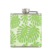 Bladeren van tropisch Plant - Monstera Pattern Heupfles (Achterkant)