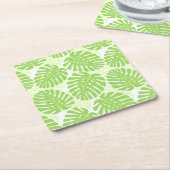 Bladeren van tropisch Plant - Monstera Pattern Kartonnen Onderzetters (Schuin)