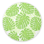 Bladeren van tropisch Plant - Monstera Pattern Keramische Knop (Voorkant)