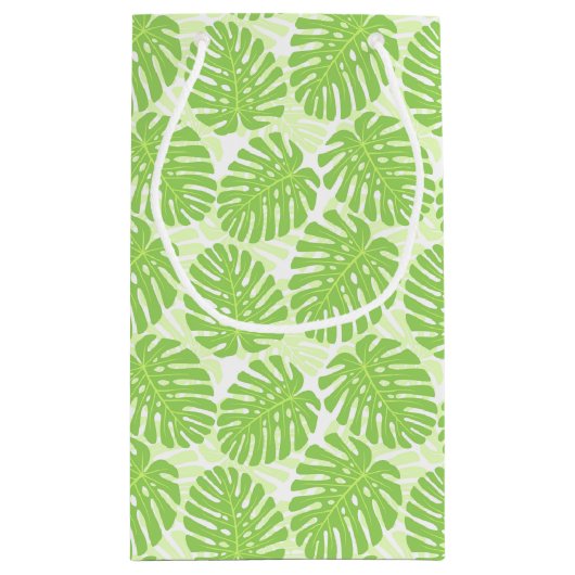 Bladeren van tropisch Plant - Monstera Pattern Klein Cadeauzakje (Achterkant)