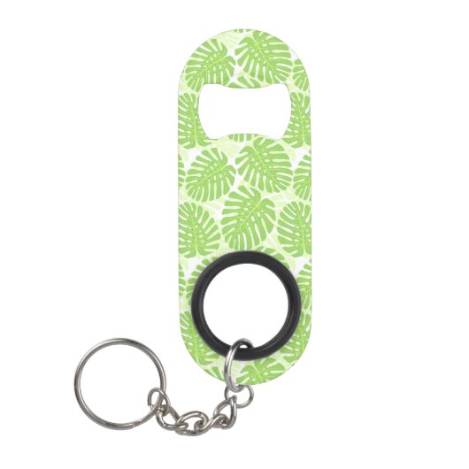 Bladeren van tropisch Plant - Monstera Pattern Mini Flessenopener (Voorkant)