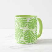 Bladeren van tropisch Plant - Monstera Pattern Mok (Voorkant rechts)