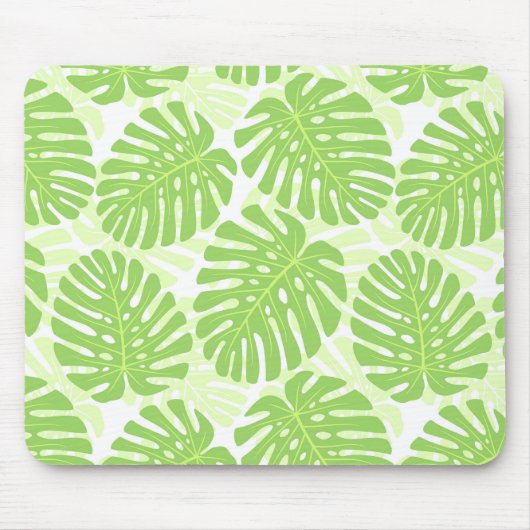 Bladeren van tropisch Plant - Monstera Pattern Muismat (Voorkant)