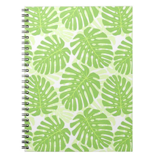 Bladeren van tropisch Plant - Monstera Pattern Notitieboek (Voorkant)