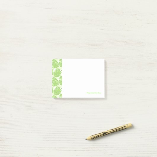 Bladeren van tropisch Plant - Monstera Pattern Post-it® Notes (Op bureau)