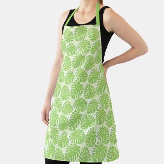 Bladeren van tropisch Plant - Monstera Pattern Schort (Insitu)