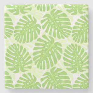 Bladeren van tropisch Plant - Monstera Pattern Stenen Onderzetter